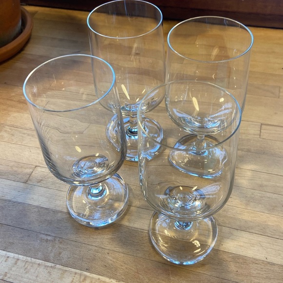 Circa 1980 Rosenthal Studio-Line Ruby Wine or Champagne  MCM Vintage Rosenthal Studio Linie Wine Glasses Set of 4